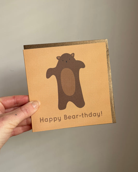SALE Happy Bearthday Greetings Card