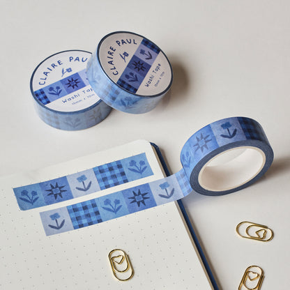 Inky Floral Washi Tape