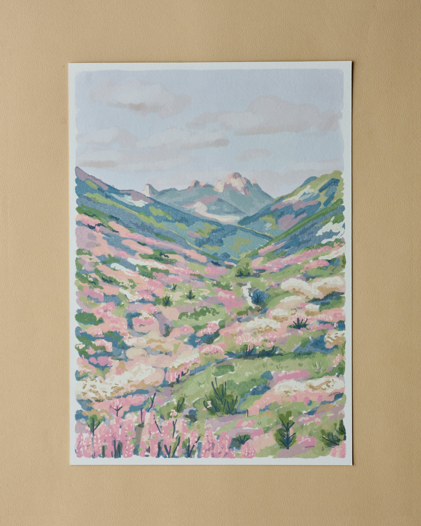 Pastel Mountains Art Print