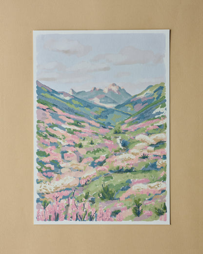 Pastel Mountains Art Print