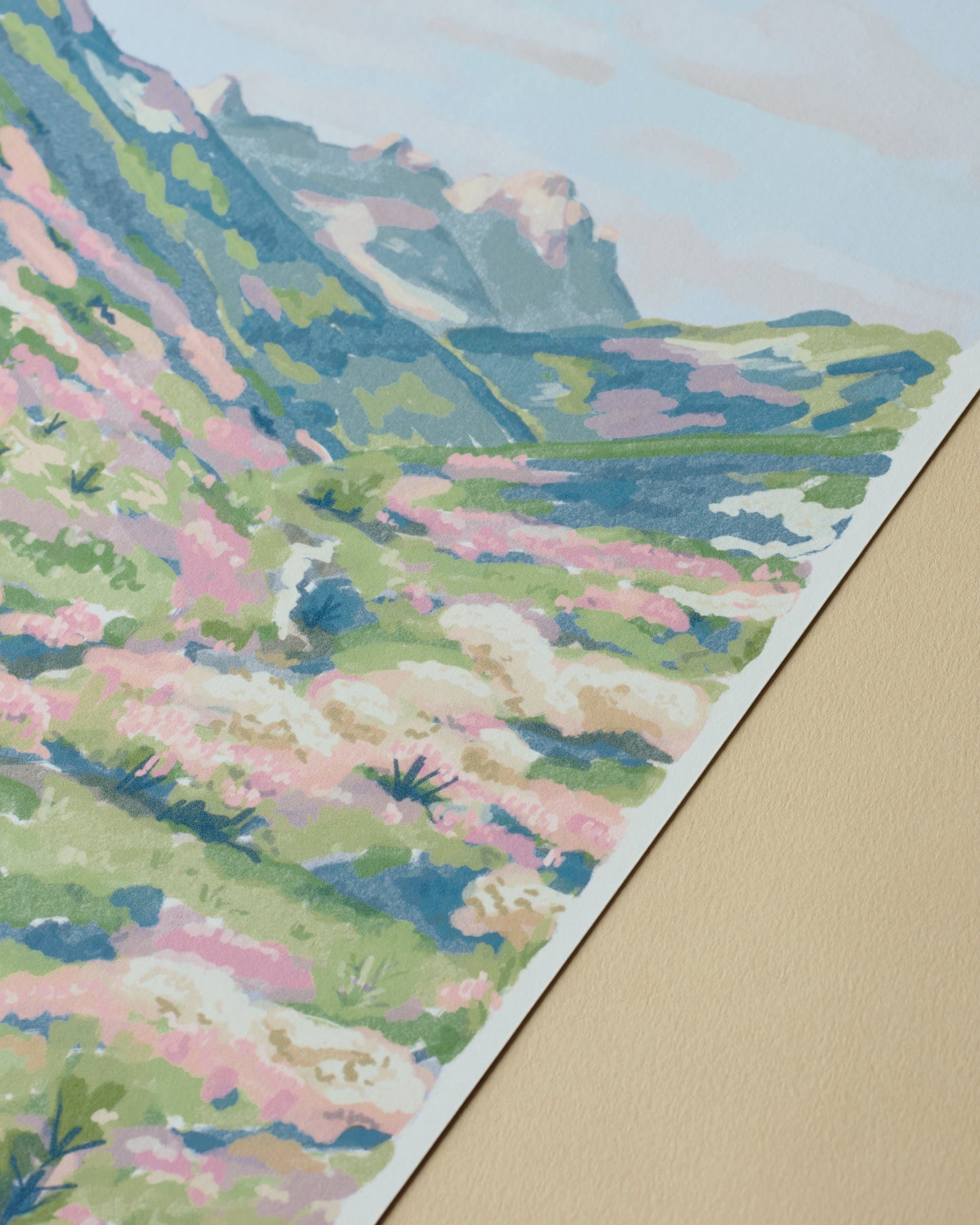 Pastel Mountains Art Print