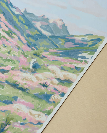 Pastel Mountains Art Print
