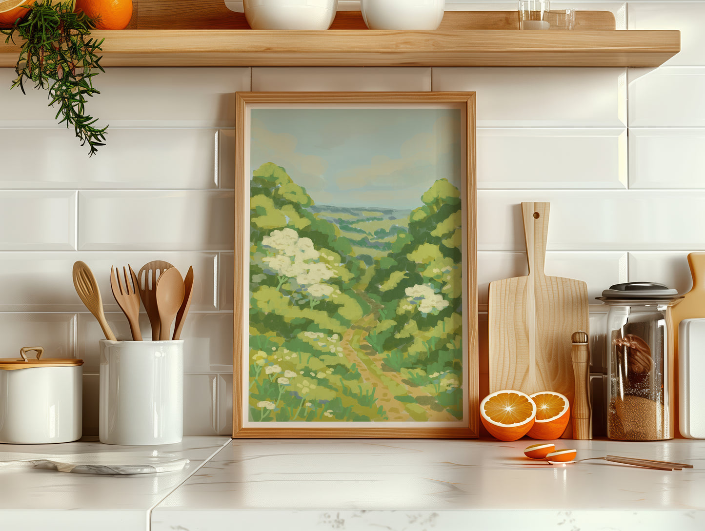 View to the Exe Valley, Devon Art Print