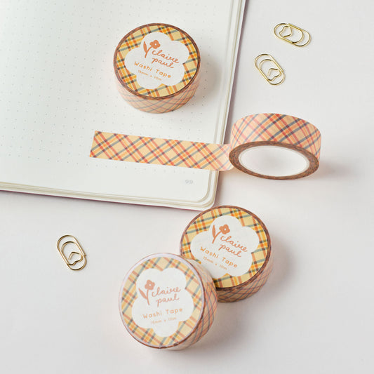 Yellow Check Washi Tape
