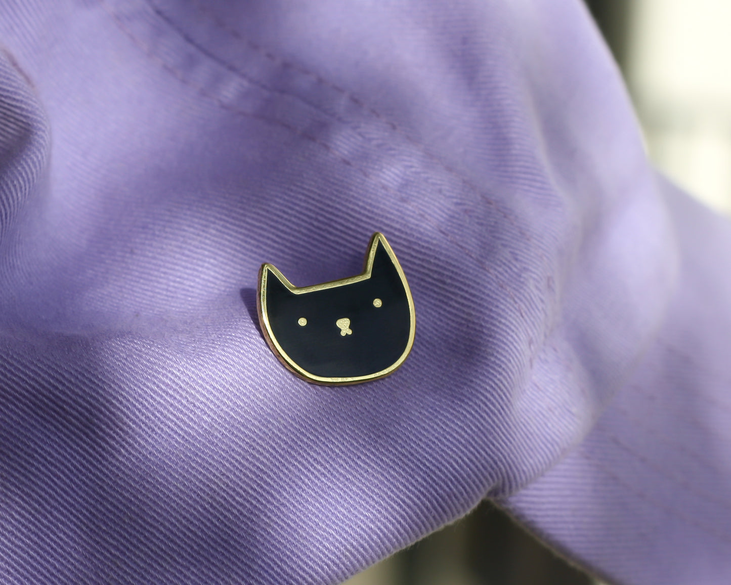 Black Cat Enamel Pin Badge