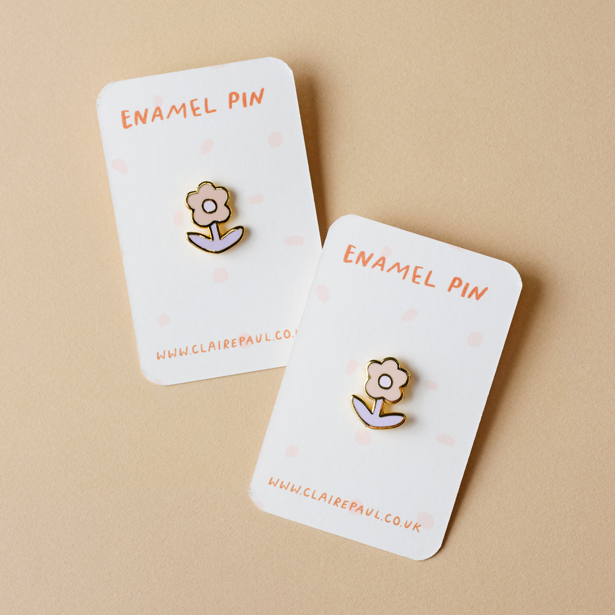 Purple Flower Enamel Pin Badge