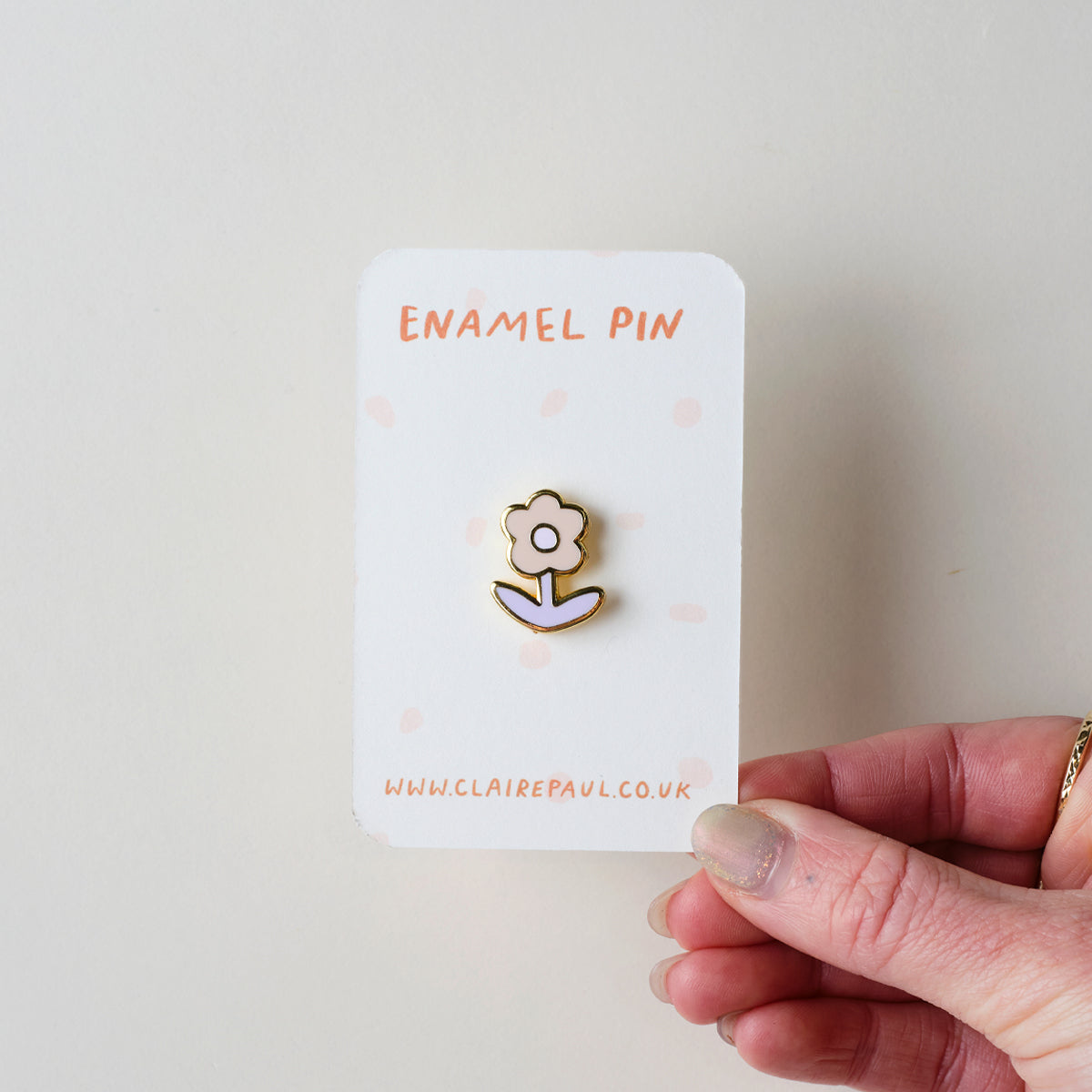 Purple Flower Enamel Pin Badge