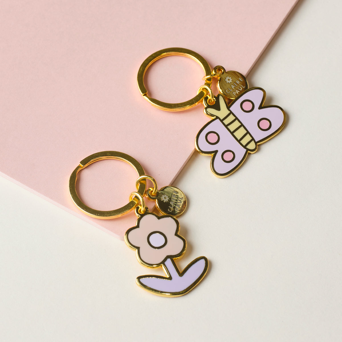 Purple Flower Keyring Charm