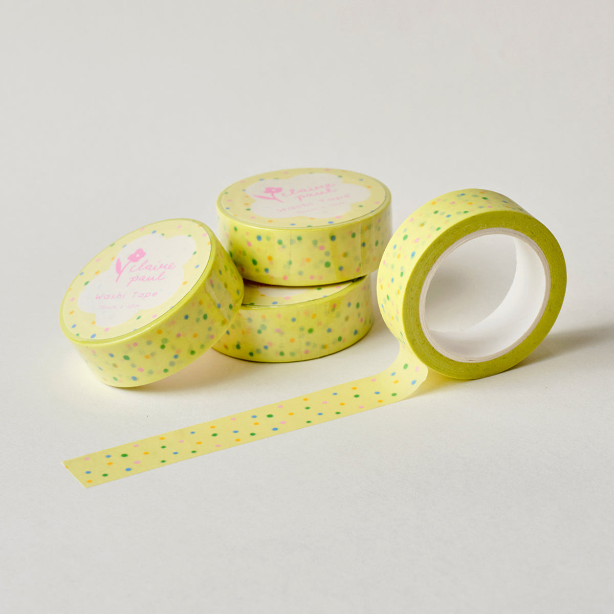 Yellow Polka Dots Washi Tape