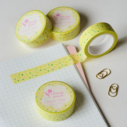 Yellow Polka Dots Washi Tape