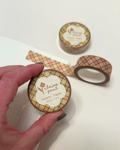 Yellow Check Washi Tape