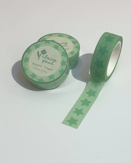 Green Stars Washi Tape