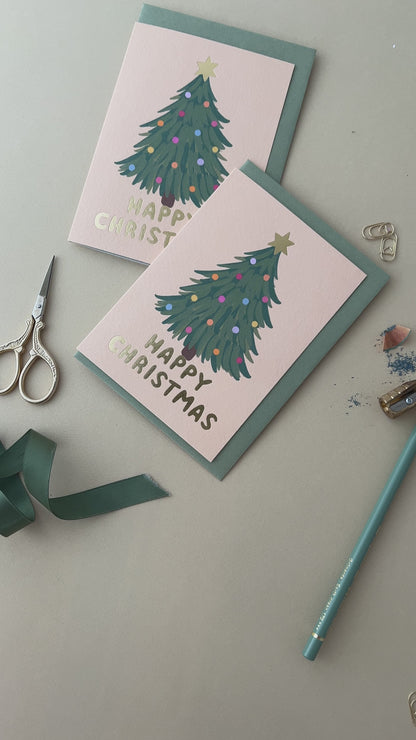 Happy Christmas Tree Card