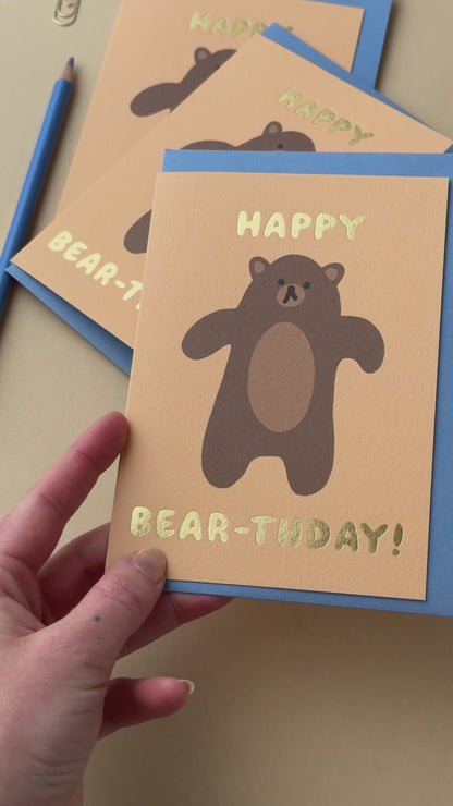 Happy Bear-thday Greetings Card