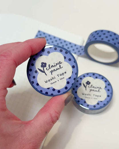 Blue Polka Dot Washi Tape