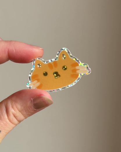 Ginger Cat Holographic Sticker