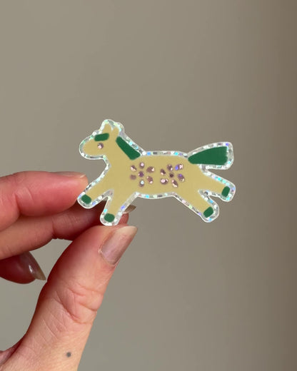 Prancing Pony Holographic Sticker