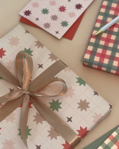 Patchwork Stars Wrapping Paper