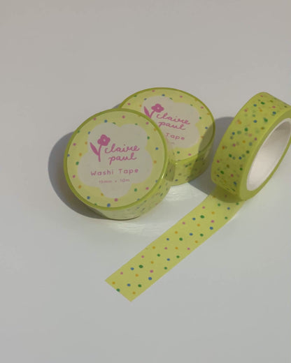 Yellow Polka Dots Washi Tape