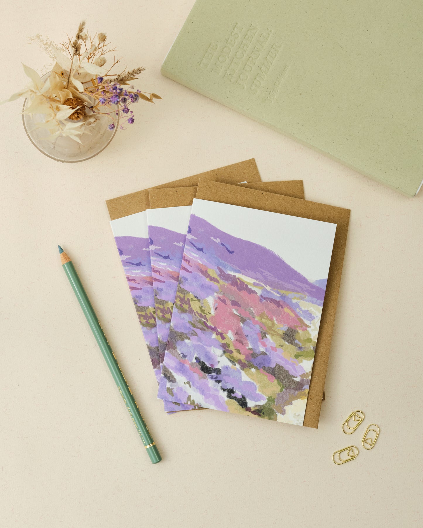 Purple Scottish Hills Card