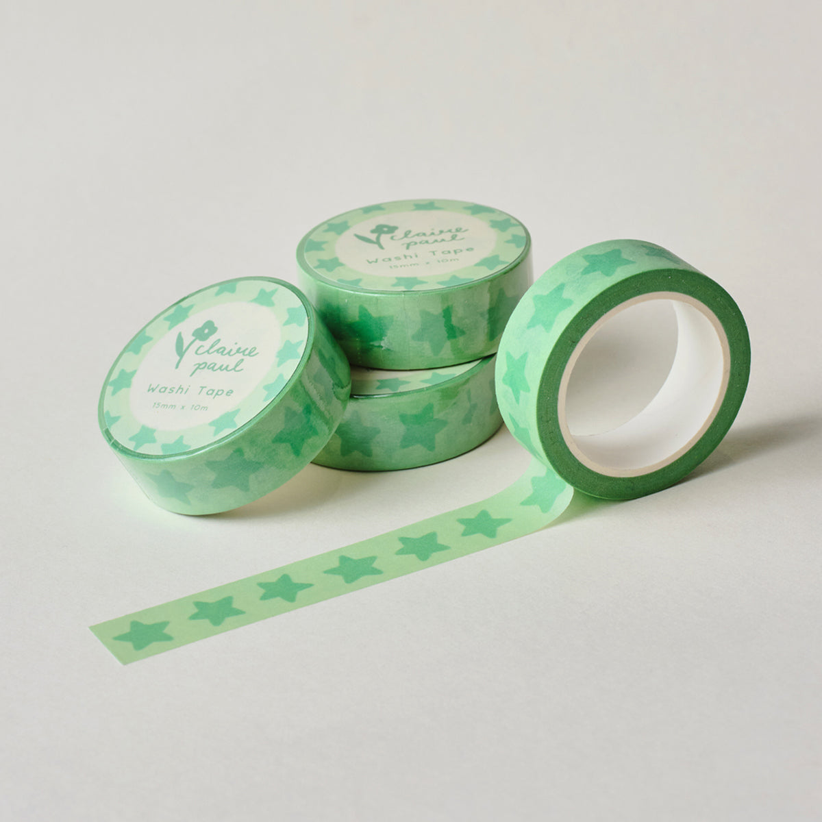 Green Stars Washi Tape