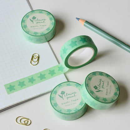 Green Stars Washi Tape
